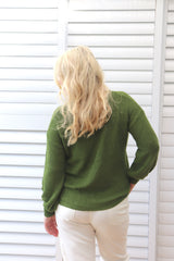 Zara Knit Sweater in Forest Green