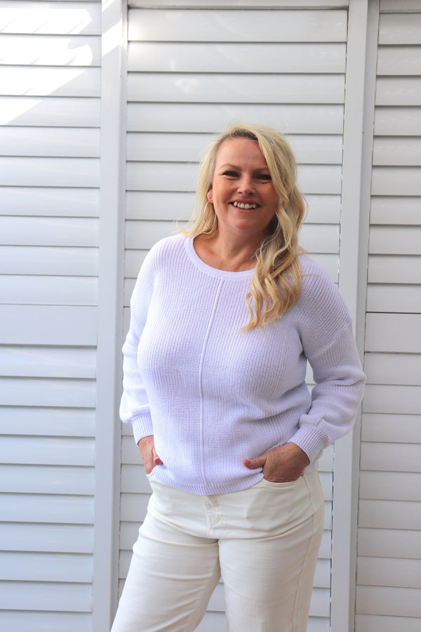 Zara Knit Sweater in White