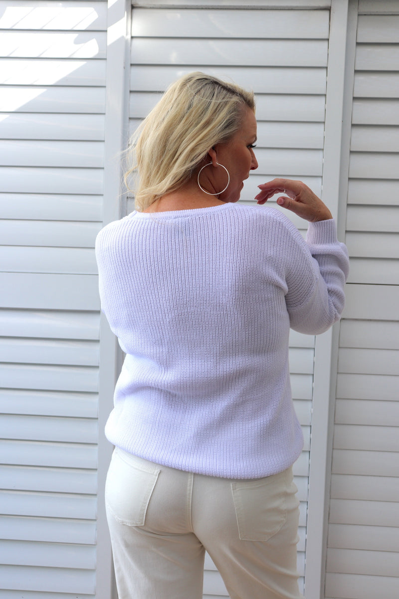 Zara Knit Sweater in White