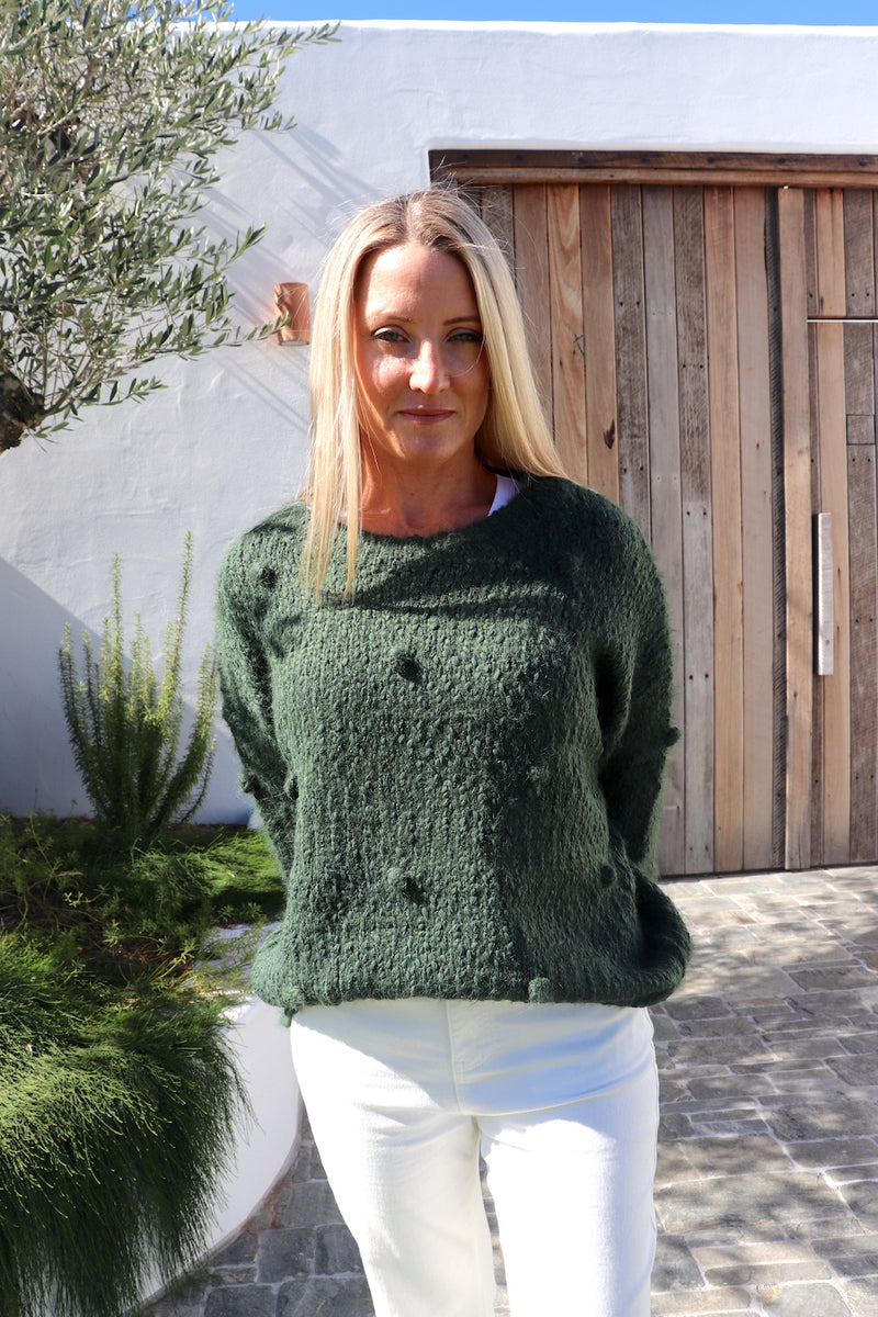 Promise Sweater in Forest Green
