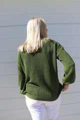 Zara Knit Sweater in Forest Green