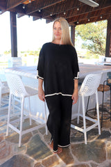 Elodie Knit Set in Black