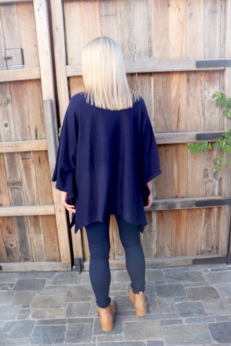 Lux Winter Poncho in Black or Navy