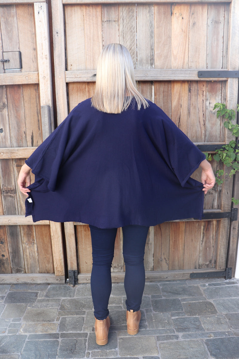 Lux Winter Poncho in Black or Navy