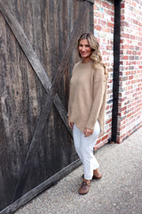 Calli Round Neck Sweater in Biscuit