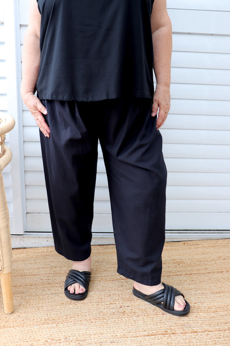 Dream Pant in LUX Cotton Plain Black