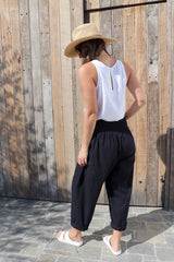 Dream Pant in LUX Cotton Plain Black