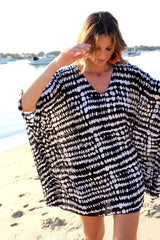 Short Kaftan in Faith - Black & White