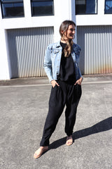 Tahiti Long Jumpsuit in Black